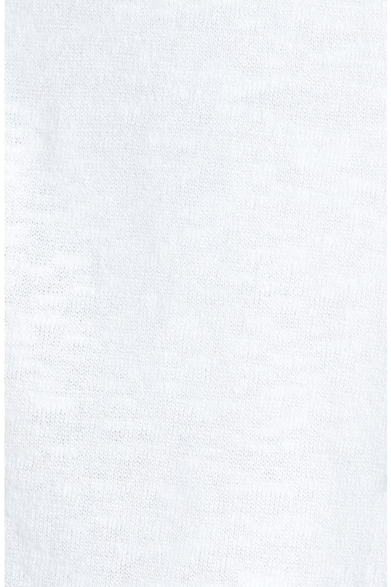 Cap Sleeve Organic Linen & Cotton Scoop Neck Top, Alternate, color, WHITE