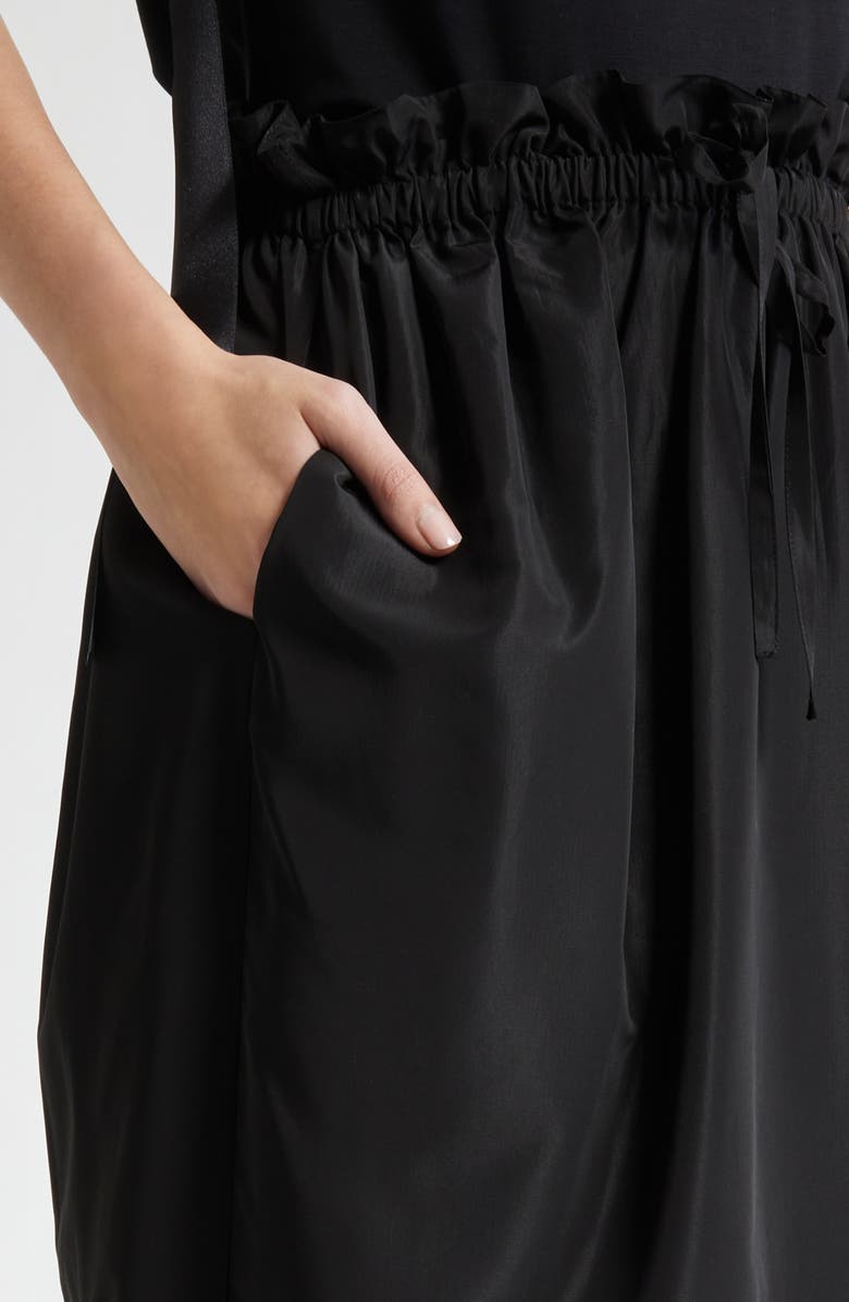 Simone Rocha Gathered Waist Tulip Skirt, Alternate, color, Black