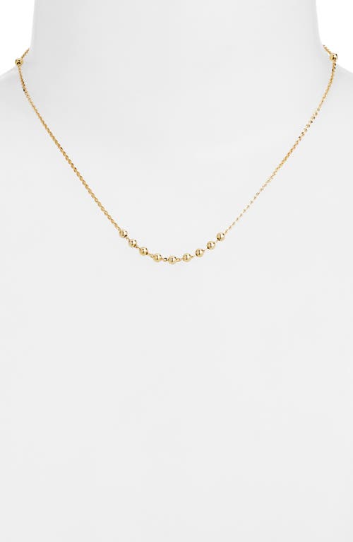 Argento Vivo Sterling Silver Beaded Frontal Chain Necklace In Gold