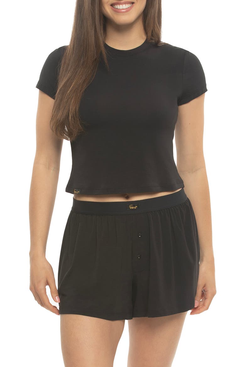 Lena Short Pajamas, Main, color, BLACK