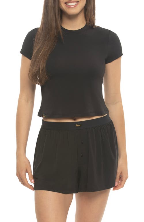 Felina Lena Short Pajamas in Black at Nordstrom, Size Small
