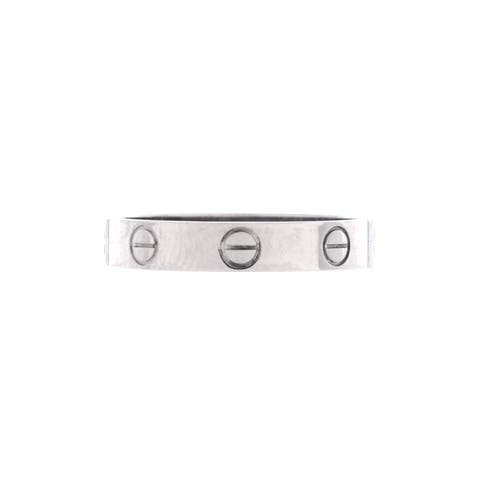 Love Wedding Band Ring 18K White Gold