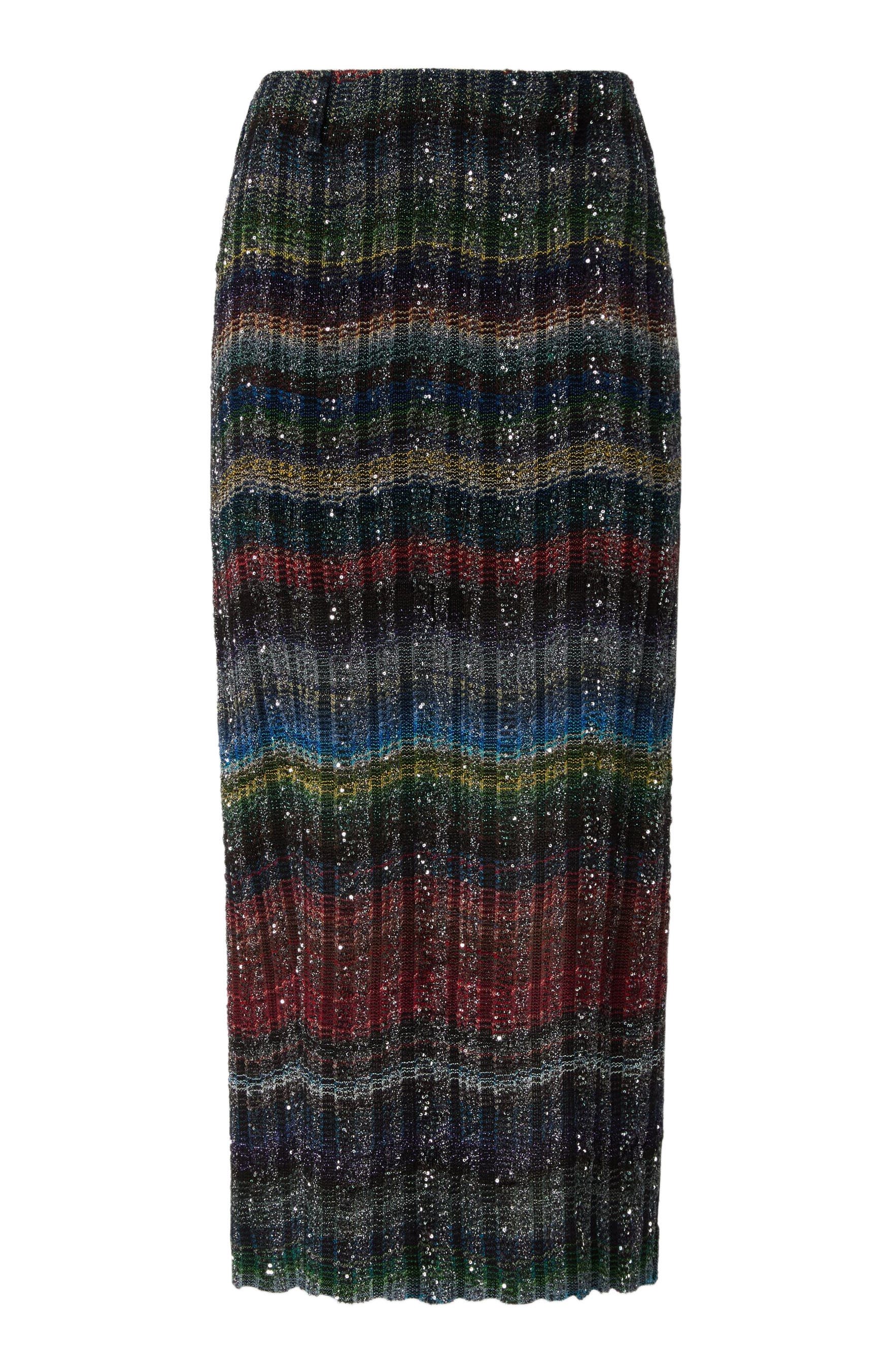 Long Pencil Skirt With Wave Pattern - image 2