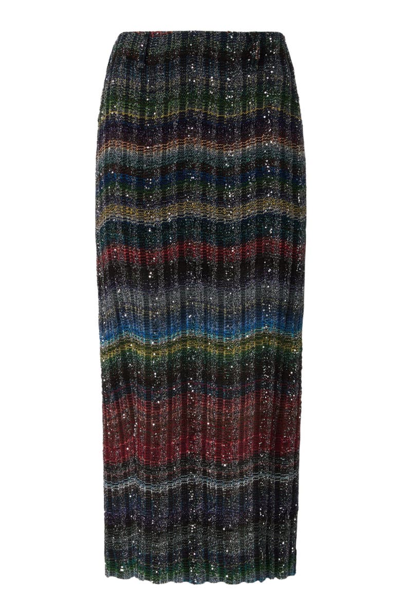 Missoni Long Pencil Skirt With Wave Pattern, Alternate, color, Multicoloured