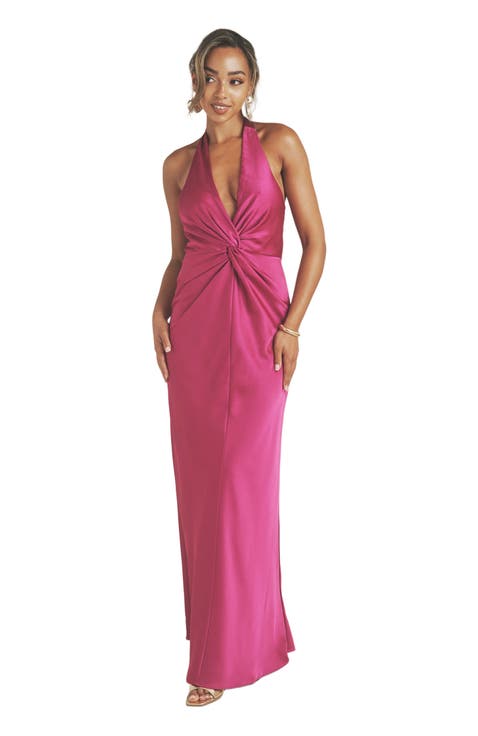 Isabel Plunge Knot Detail Dress