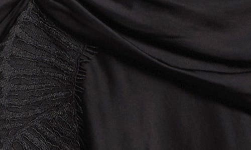 A.l.c Dion Draped Lace-trim Satin Mini Dress In Black