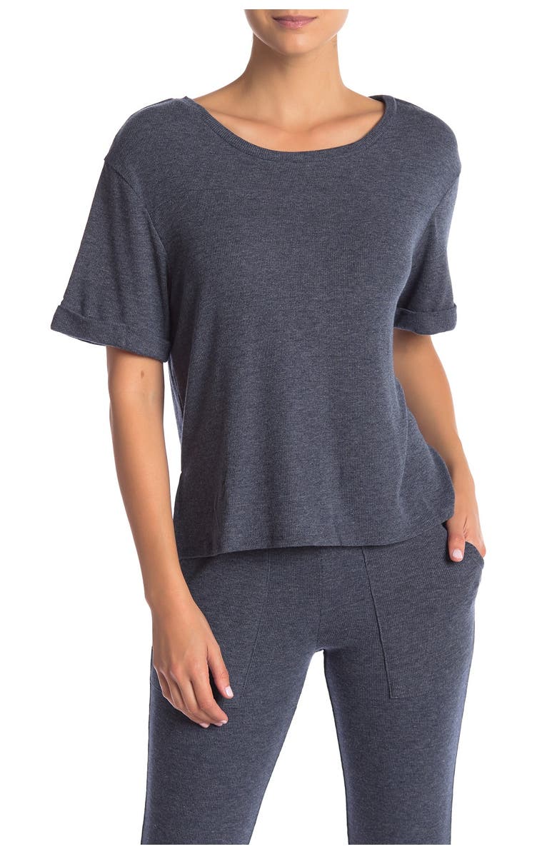 Honeydew Evie Ribbed Knit Lounge T-Shirt, Main, color,