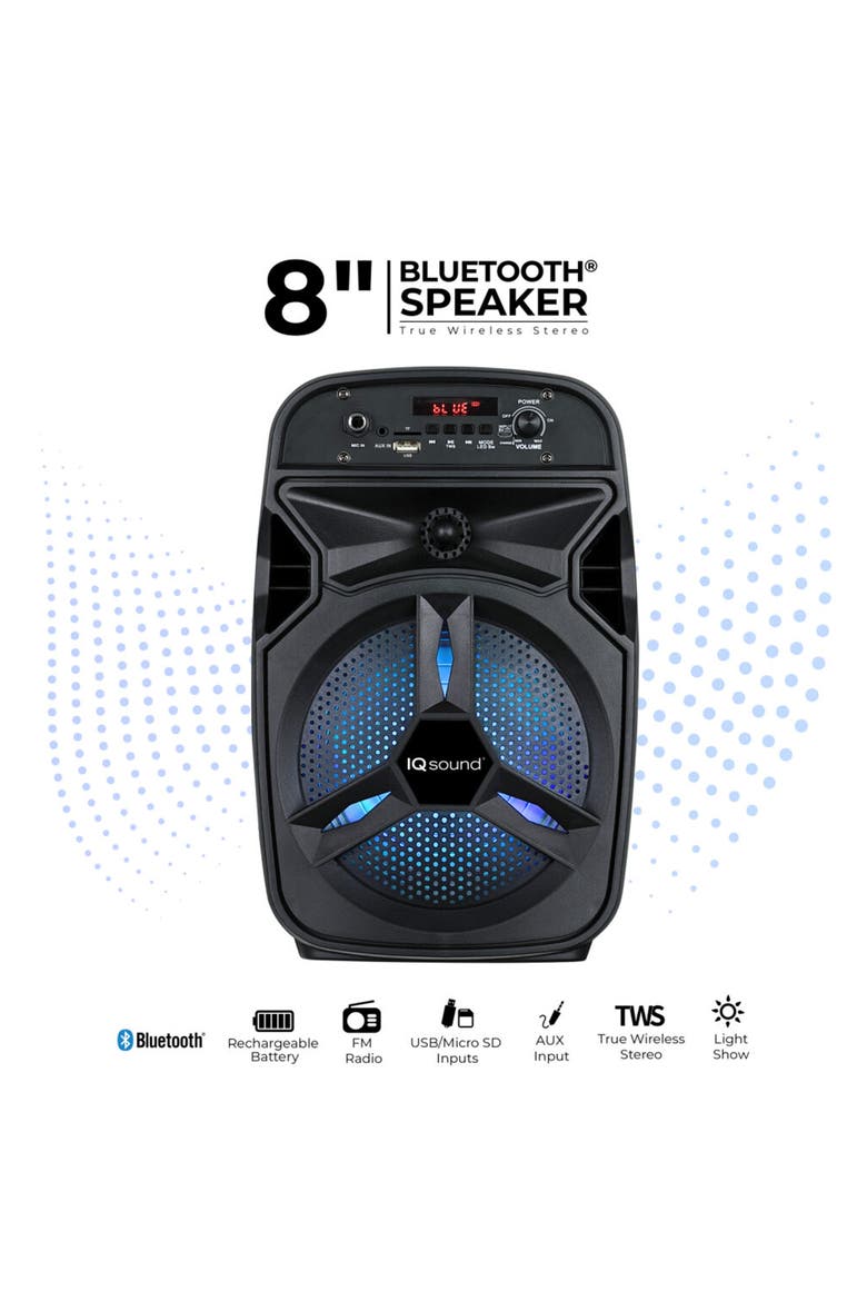 8" Bluetooth LED Display Speaker With Remote Control, Alternate, color, Black
