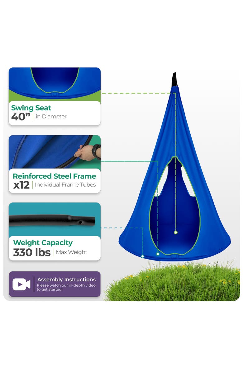 Kids Nest Swing, Alternate, color, BLUE