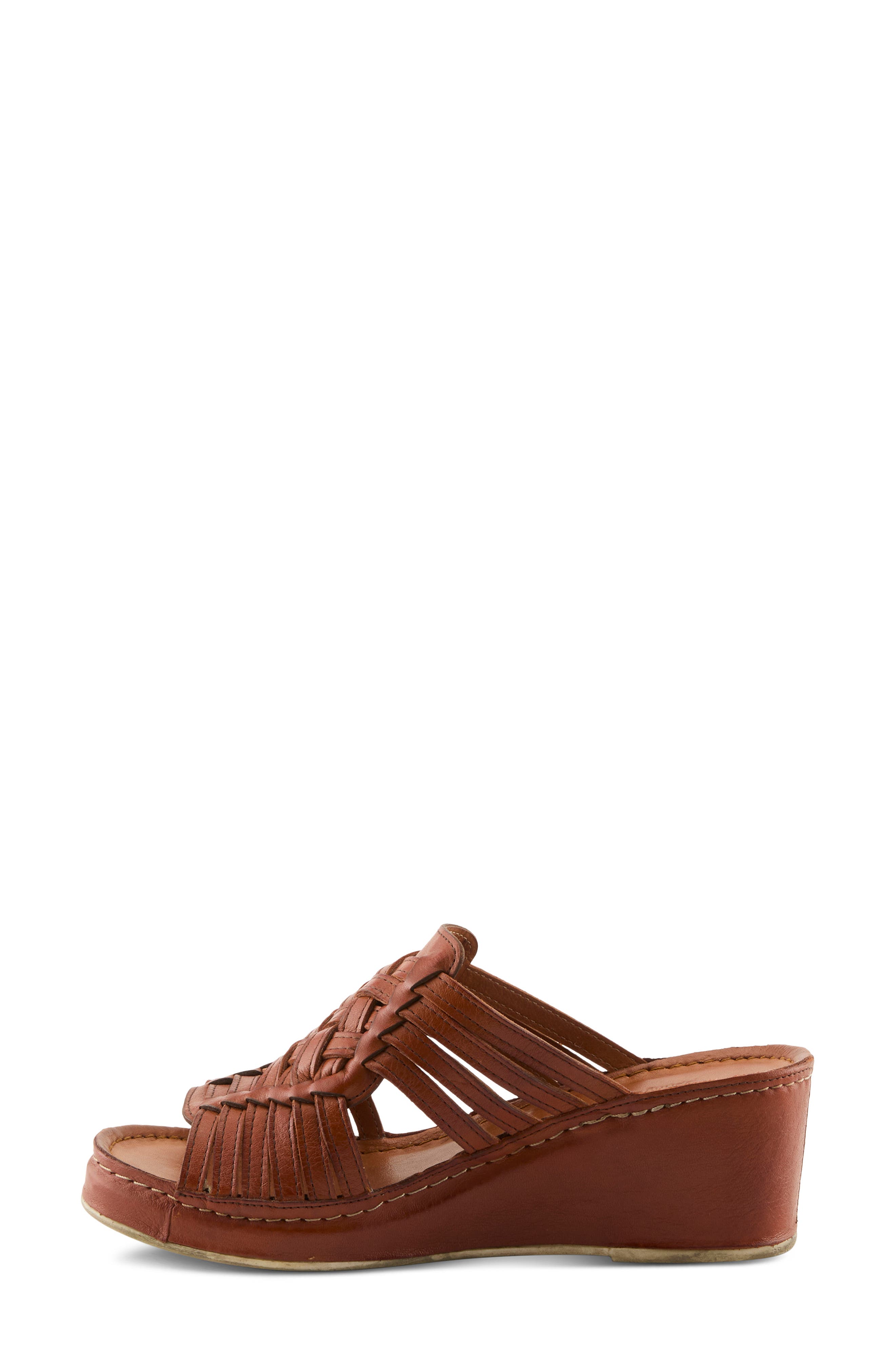 Spring Step Nokiah Platform Wedge Sandal, Alternate, color, Cognac