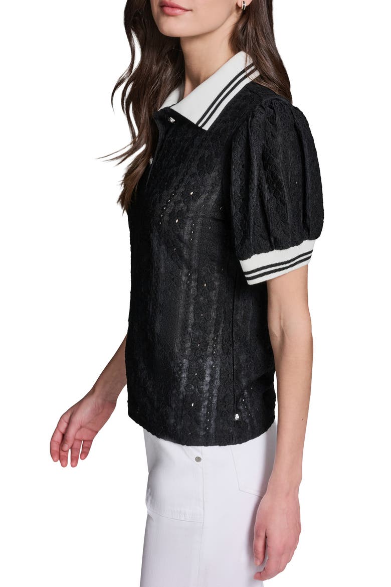 Contrast Collar Sweater, Alternate, color, BLACK