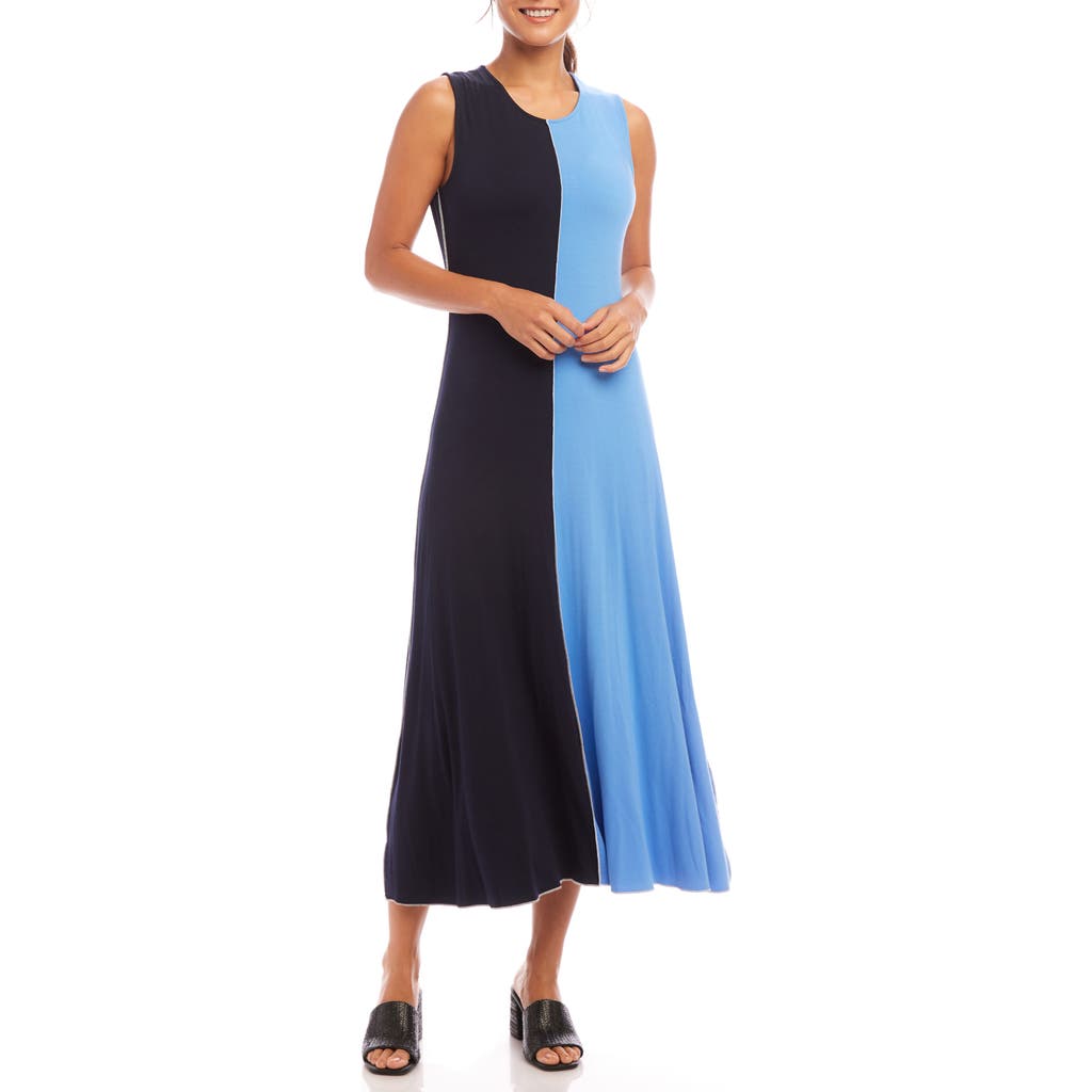 KAREN KANE KAREN KANE COLORBLOCK SLEEVELESS MAXI DRESS
