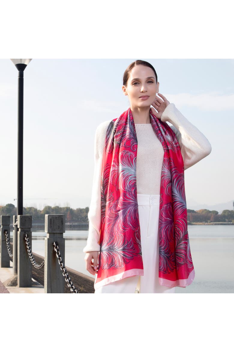 The Valencia Scarf, Alternate, color, Red/Pink