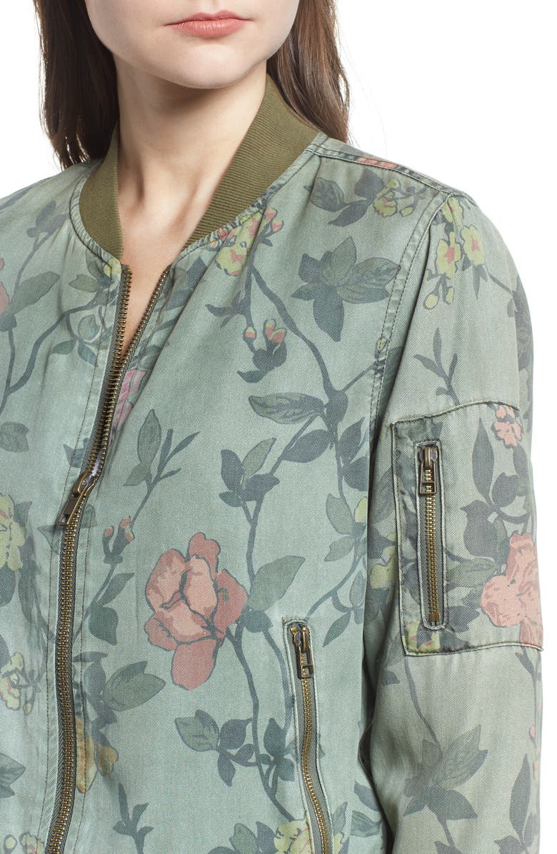  Pam & Gela Floral Bomber Jacket, Alternate, color, 