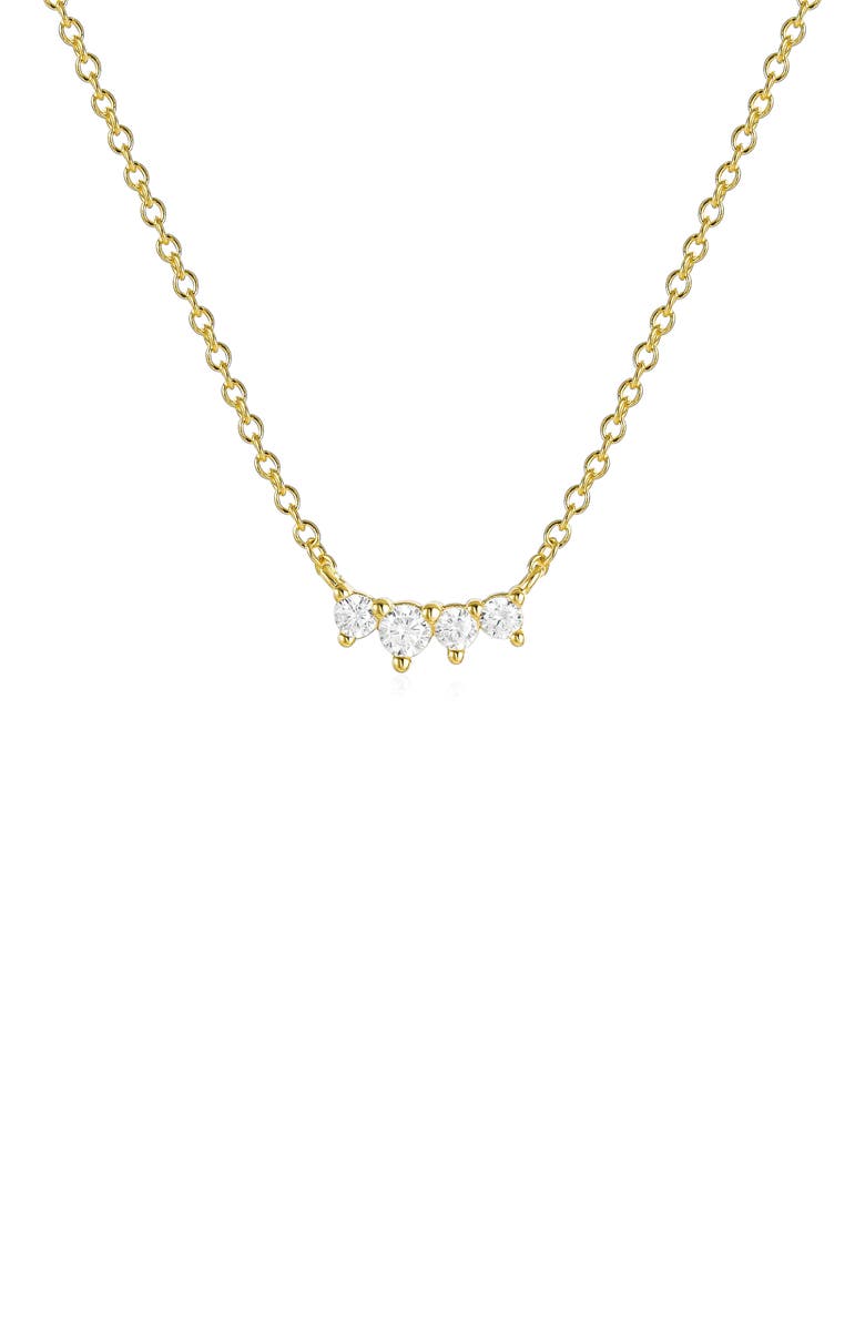 Untamed Petals Annie Crystal Necklace, Main, color, Gold