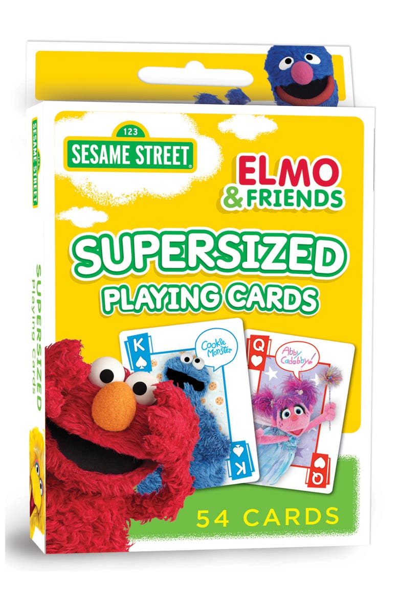 Sesame Street Jumbo Playing Cards, Main, color, Multicolor