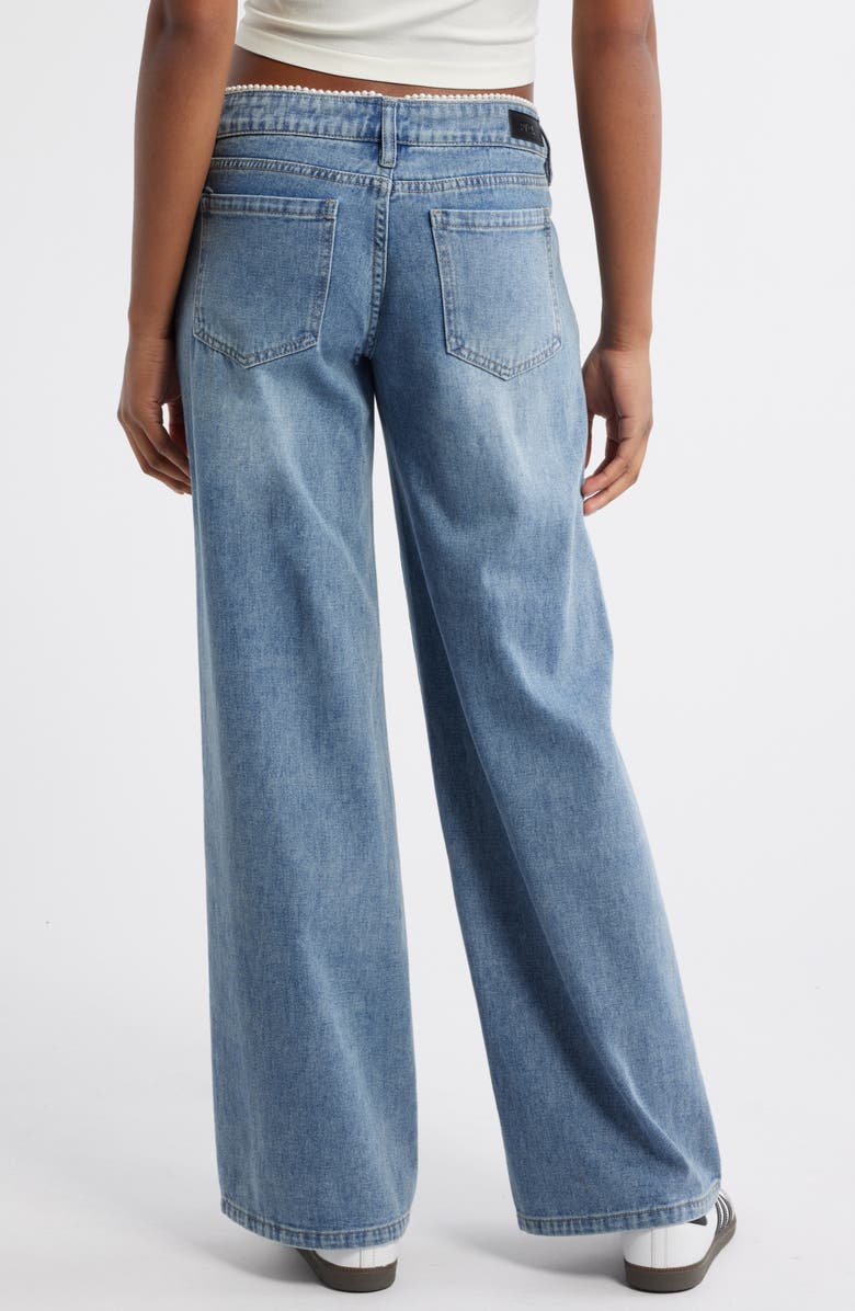 PTCL Pearly Bead Low Rise Wide Leg Jeans, Alternate, color, 