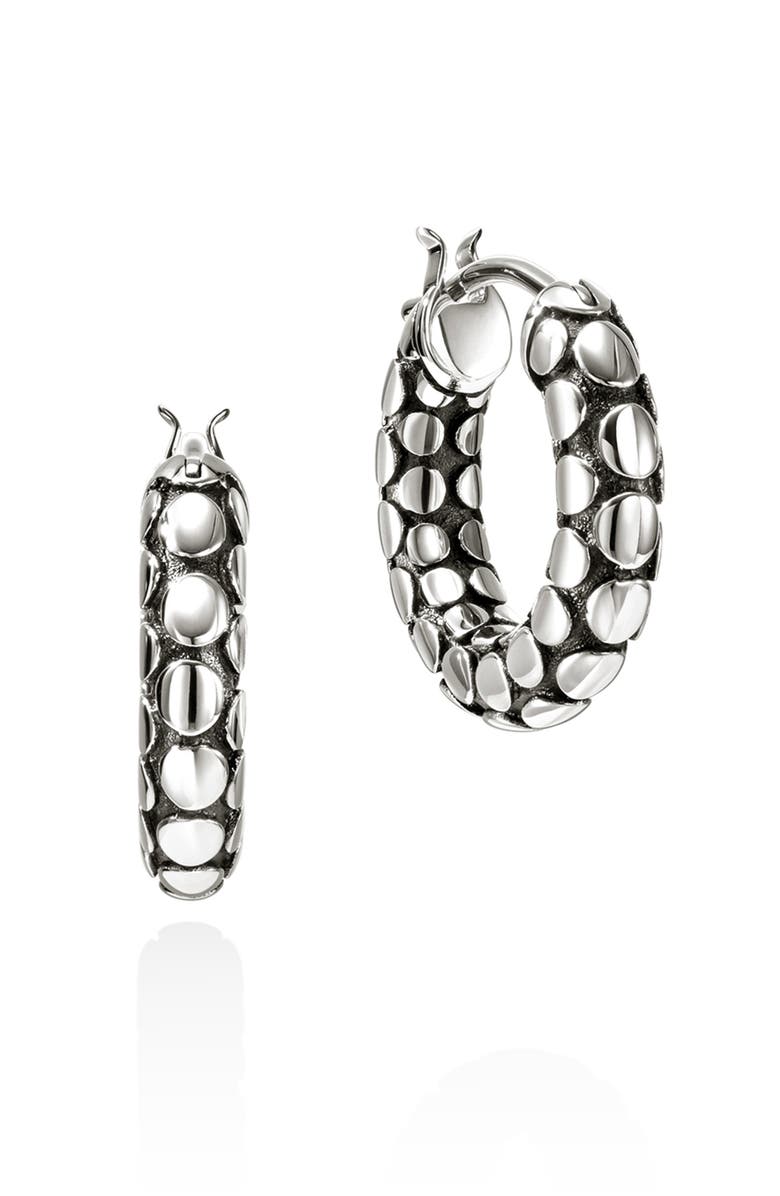 John Hardy Dot Hoop Earrings, Sterling Silver, Main, color, Silver
