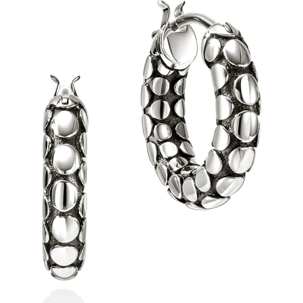 John Hardy Dot Hoop Earrings, Sterling Silver In Metallic