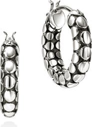 John Hardy Dot Hoop Earrings, Sterling Silver