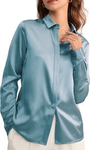 Lilysilk Basic Concealed Placket Silk Shirt