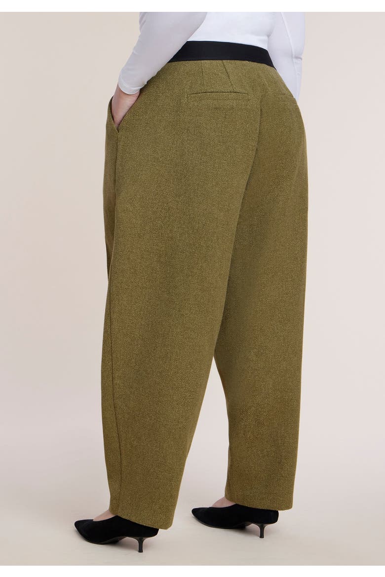 Elastic Waist Straight Leg Trouser, Alternate, color, AVOCADO
