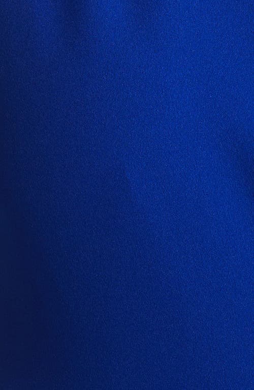 Tahari Asl Side Tie Scuba Crepe Crop Wide Leg Jumpsuit In Cobalt