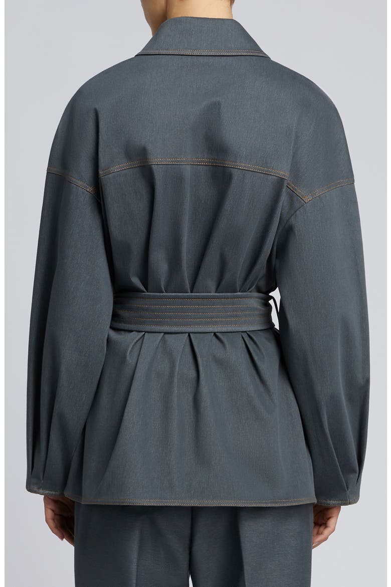 West Belted Jacket, Alternate, color, DARK GREY