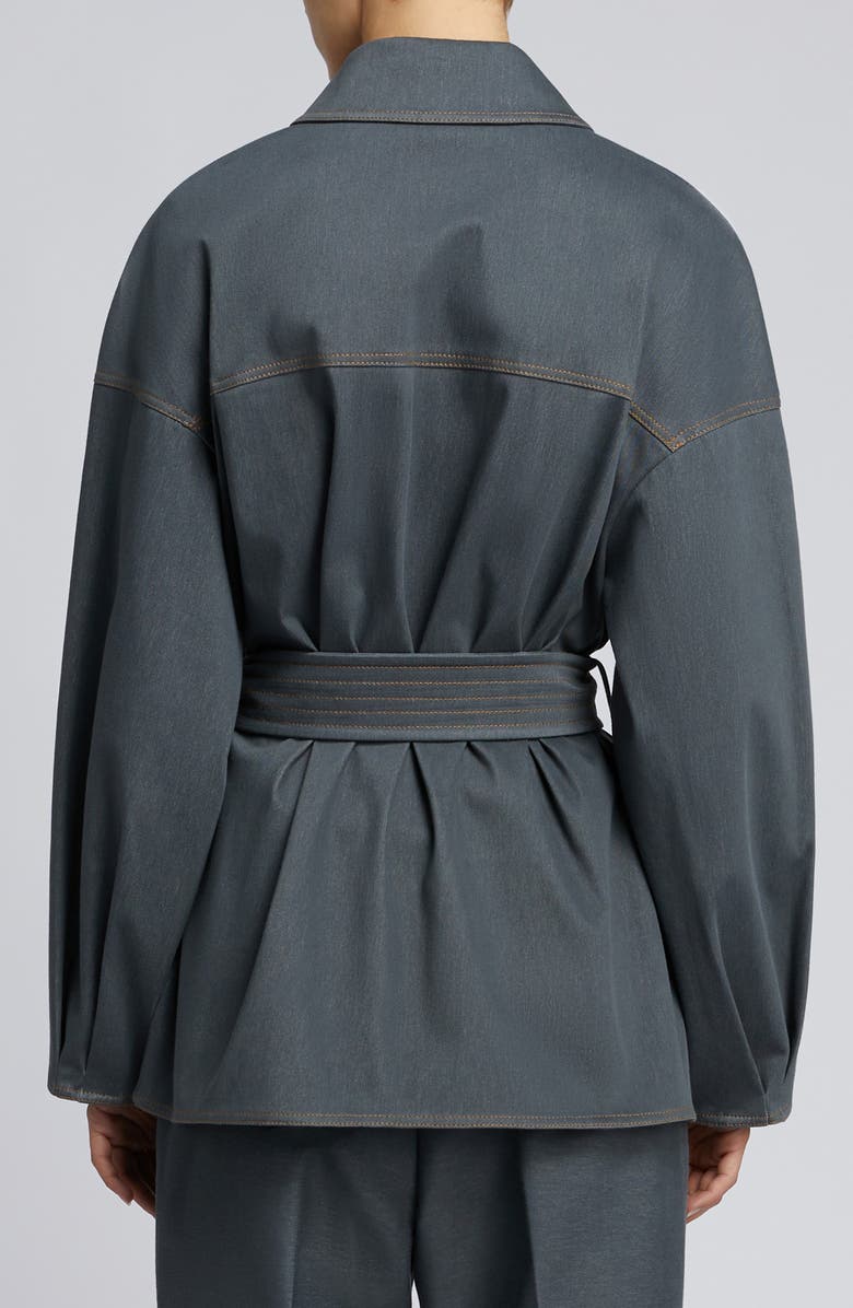 MM by Max Mara West Belted Jacket, Alternate, color, Dark Grey