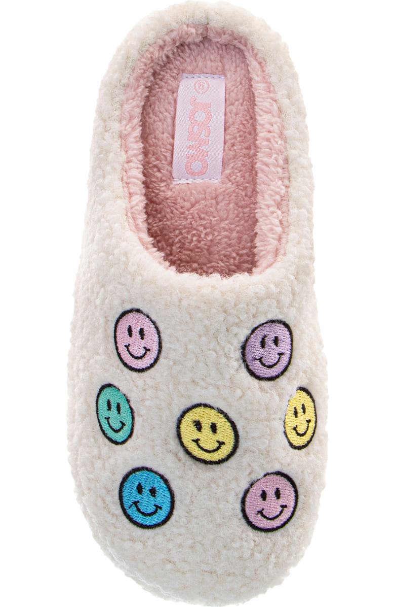 JOSMO Happy & Cozy Scuff Slipper, Alternate, color, White/ Multi