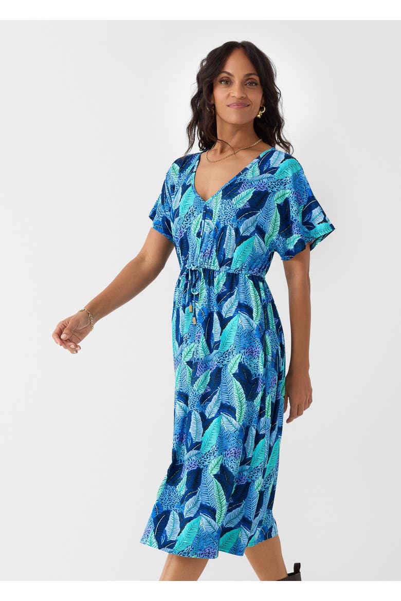 Tie Waist Midi Dress, Alternate, color, Blue Myers
