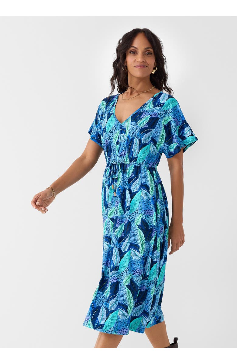 Cabana Life Tie Waist Midi Dress, Alternate, color, Blue Myers