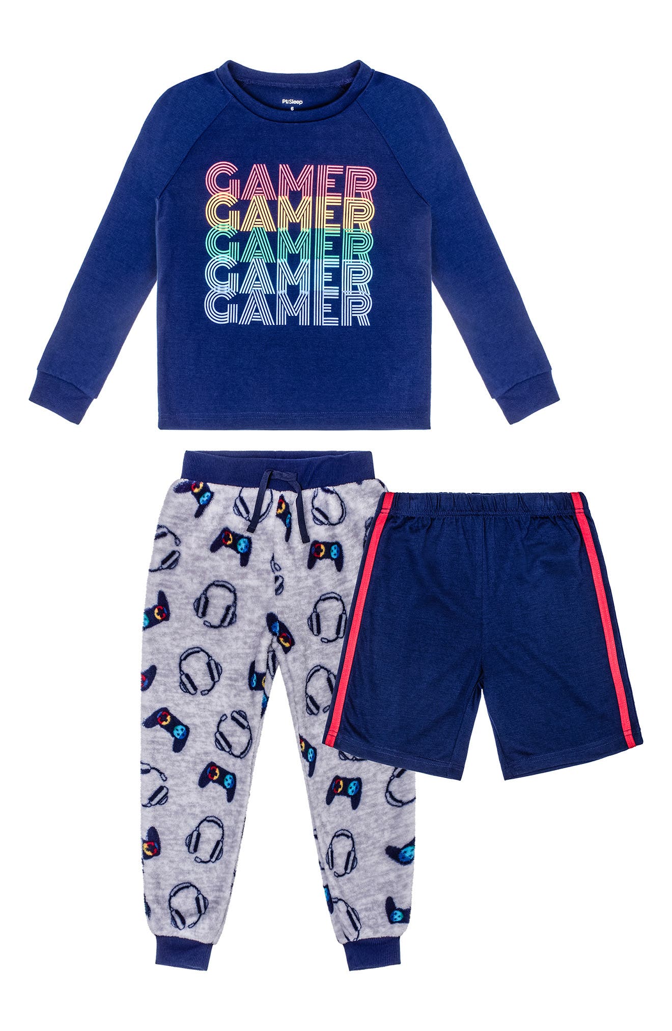 Gamer Print 3-Piece Pajama Set