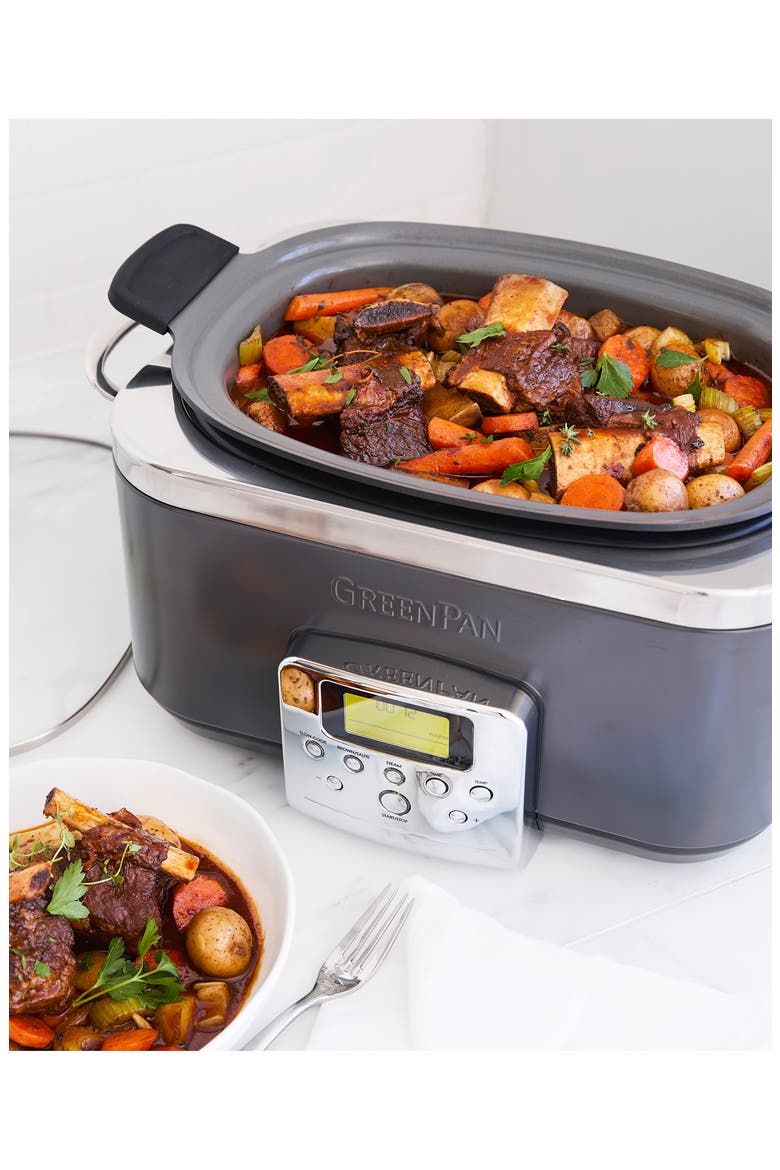 Ceramic Nonstick 6-Quart Slow Cooker, Alternate, color, GRAPHITE