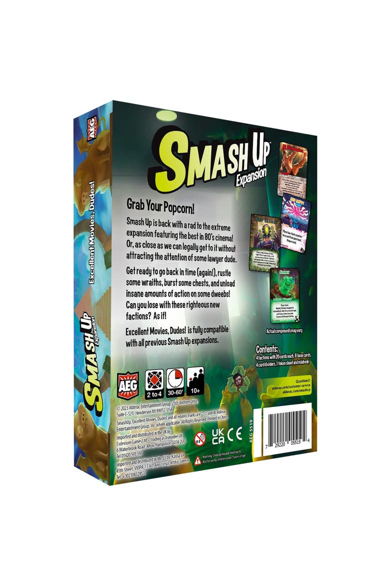 AEG Alderac Entertainment Group Smash Up Excellent Movies, Dudes! Expansion, Alternate, color, Multicolored