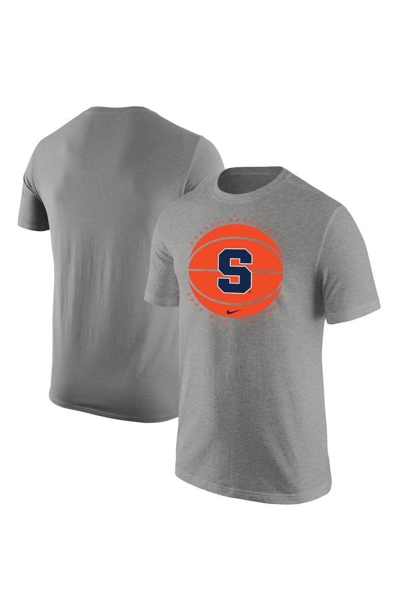 Nike Men's Nike Heather Gray Syracuse Orange Basketball Logo T-Shirt, Alternate, color, 