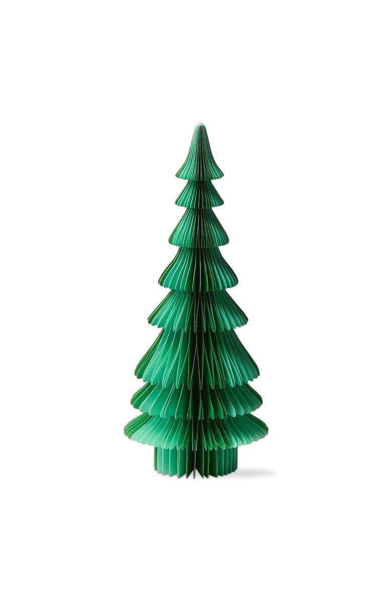 tag Evergreen Paper Tree Decor - Small Holiday Sculpture Green, Main, color, Green