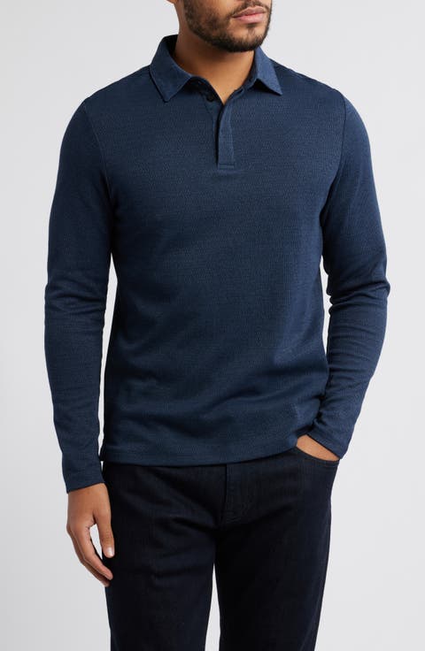 Gosford Long Sleeve Cotton Blend Polo