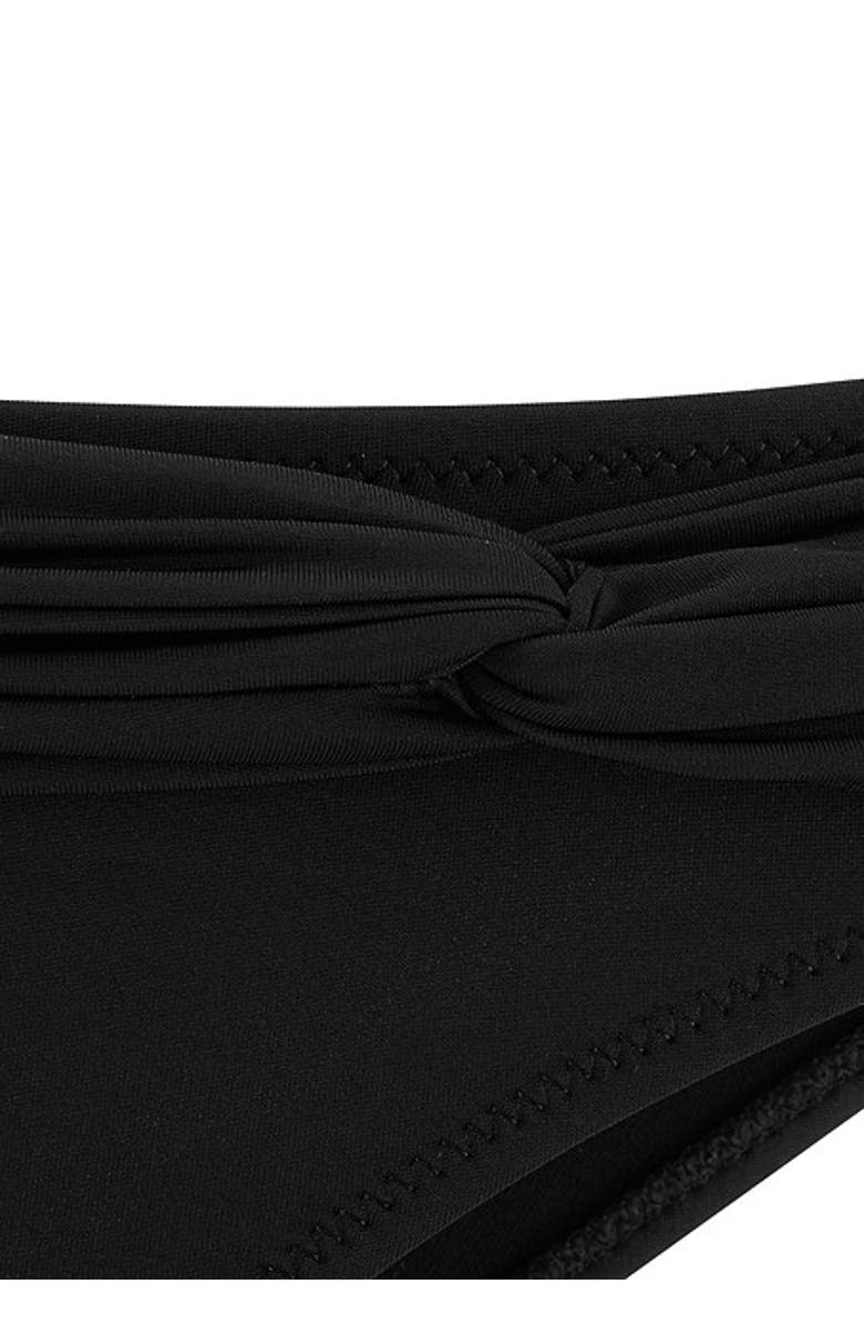 LASCANA Women's Side Twist Bikini Bottom, Alternate, color, Black