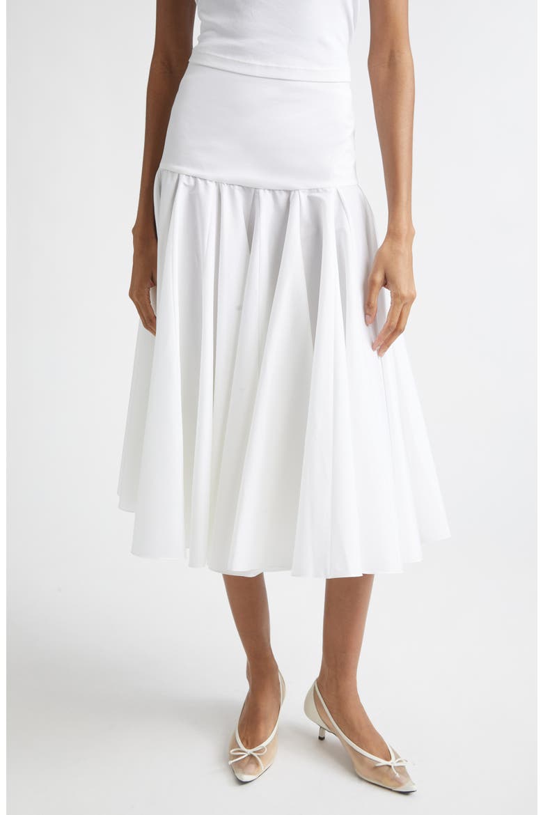 Le Jupon Asymmetric Midi Skirt, Main, color, WHITE