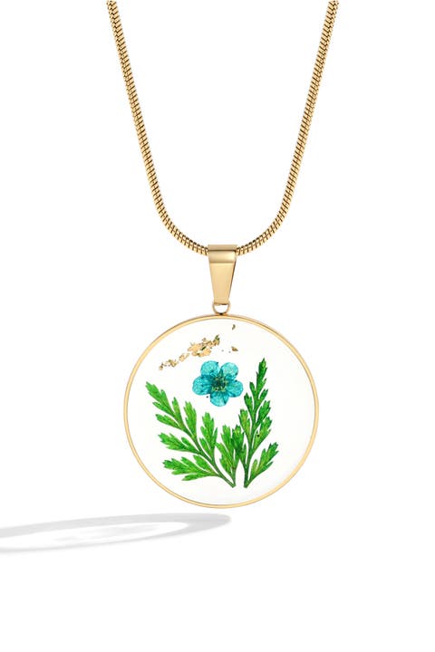 Pressed Birth Flower Necklace