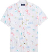 vineyard vines Sea The Keys Seabreeze Linen Blend Camp Shirt