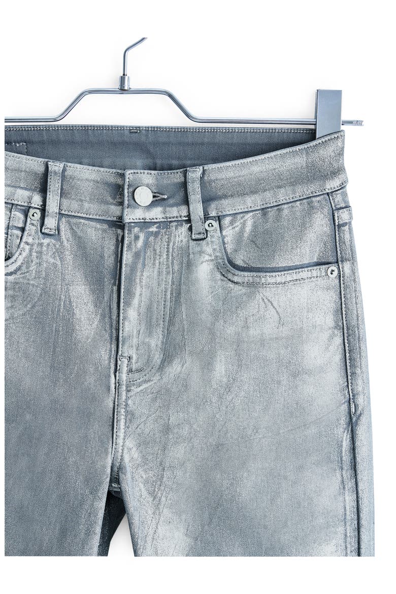 Raw Hem Straight Leg Jeans (Nordstrom Exclusive), Alternate, color, SILVER HI SHINE COATED
