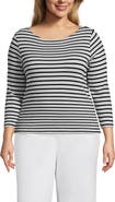 Lands' End Plus Size Mariner Jersey Boatneck Top