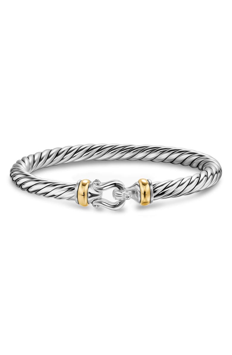 David Yurman Cable Flex Buckle Bracelet, Alternate, color, Silver