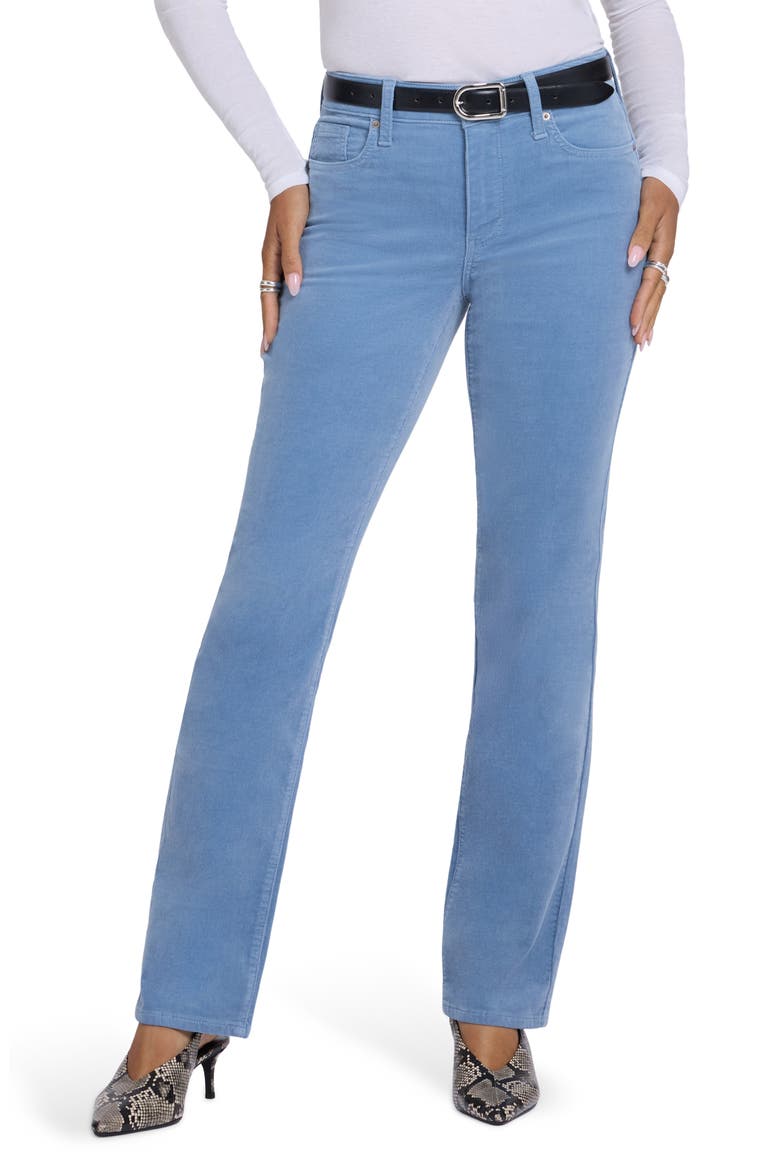 Marilyn Corduroy Straight Leg Pants, Main, color, BLUE BREEZE