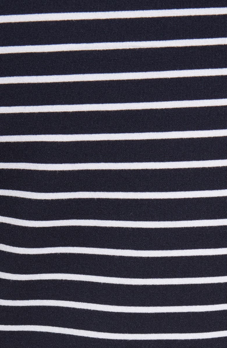 Tommy Hilfiger Stripe Long Sleeve Tie Front Top, Alternate, color, 