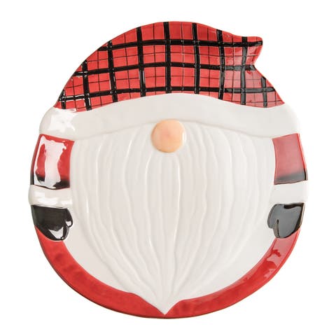 Plaid Gnome 3D Large Cookie Plate