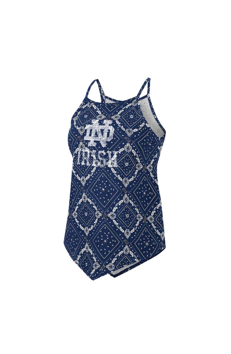 COLOSSEUM X WRANGLER Women's Colosseum x Wrangler Navy Notre Dame Fighting Irish Bandana Tank Top, Alternate, color, 