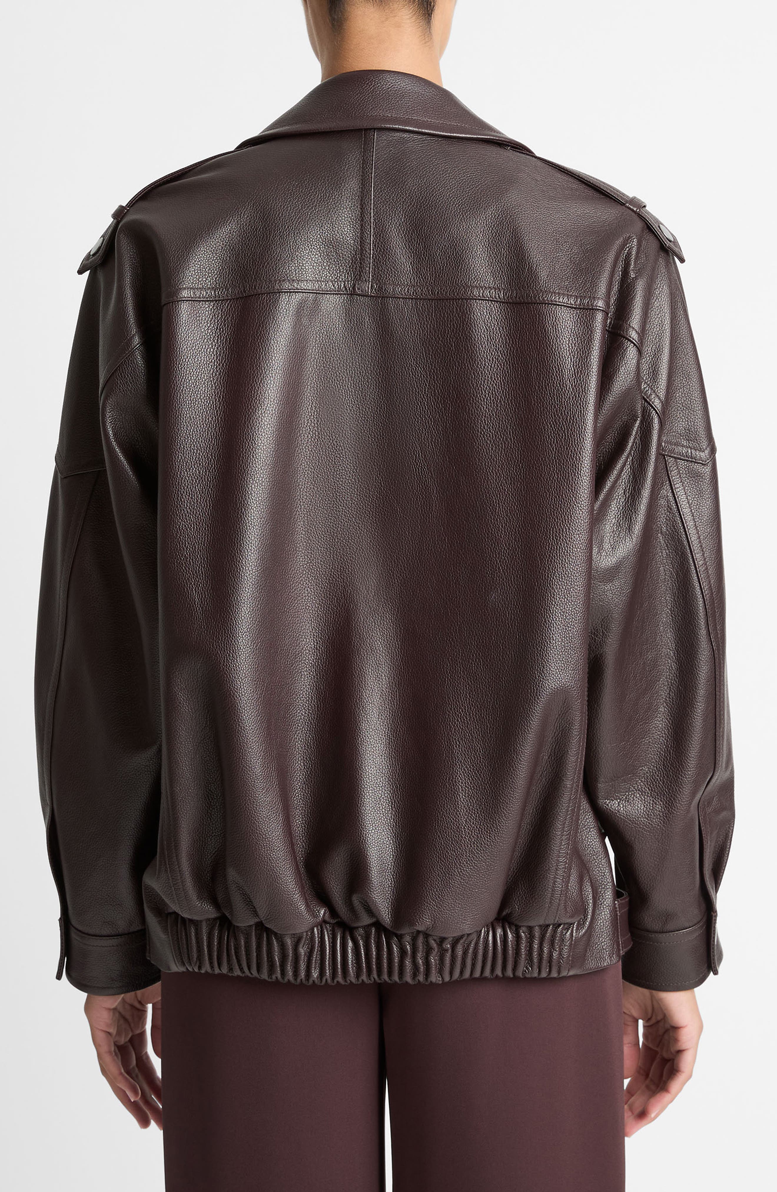 Oversize Leather Biker Jacket - image 2